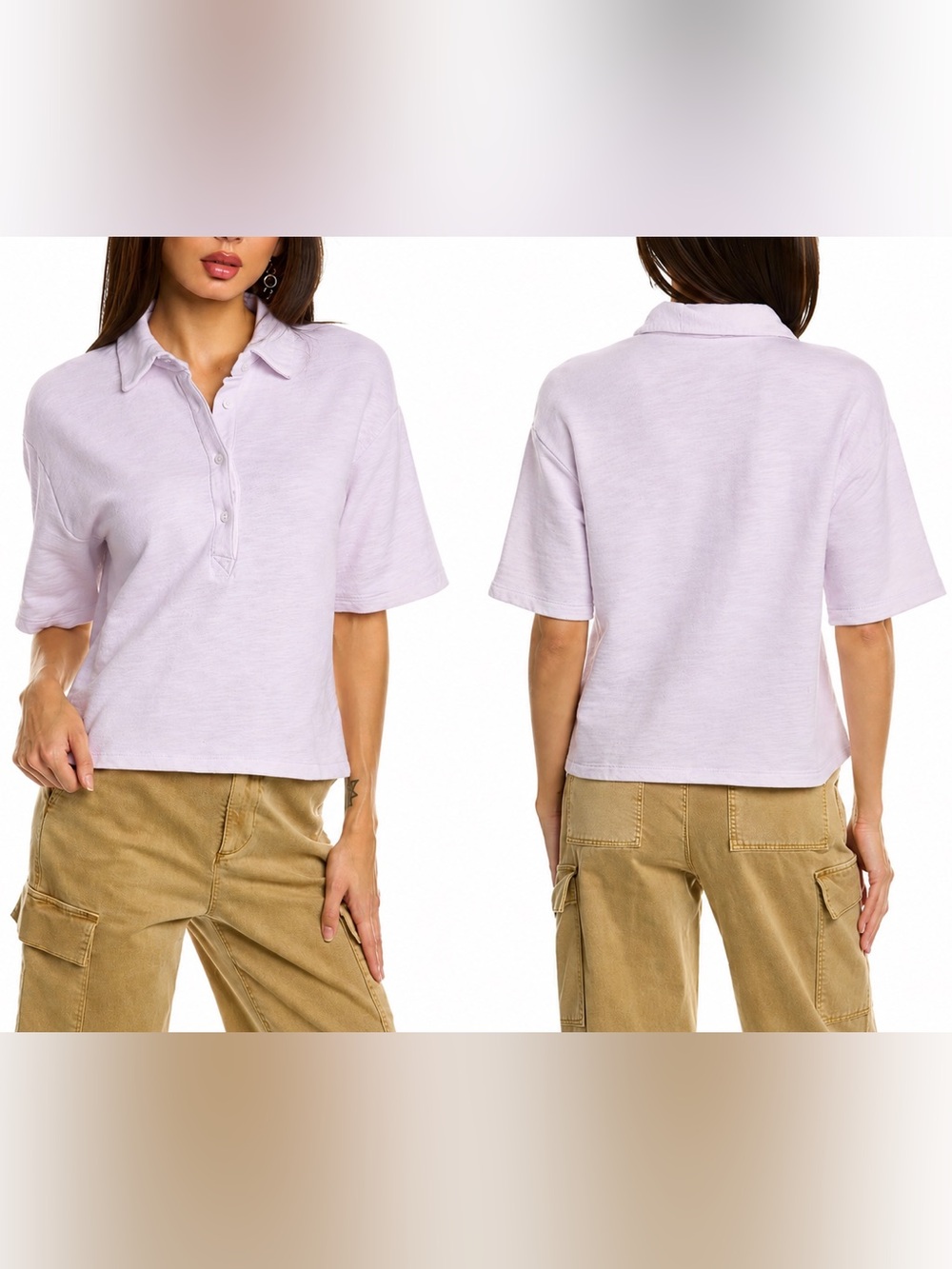 NWOT Stateside French Terry Loop Slub Polo Pullover Small